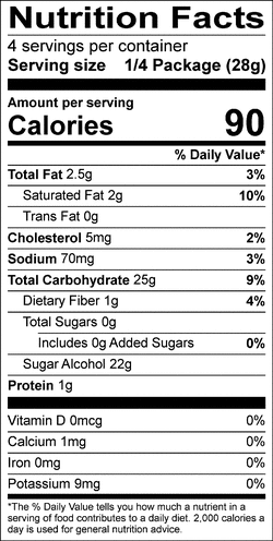 Nutrition facts for SKU 685