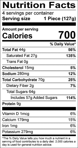 Nutrition facts for SKU 7359