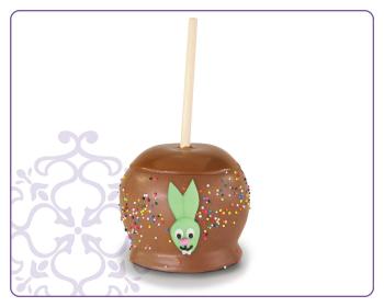 Chocolate Caramel Apple with Easter Topper