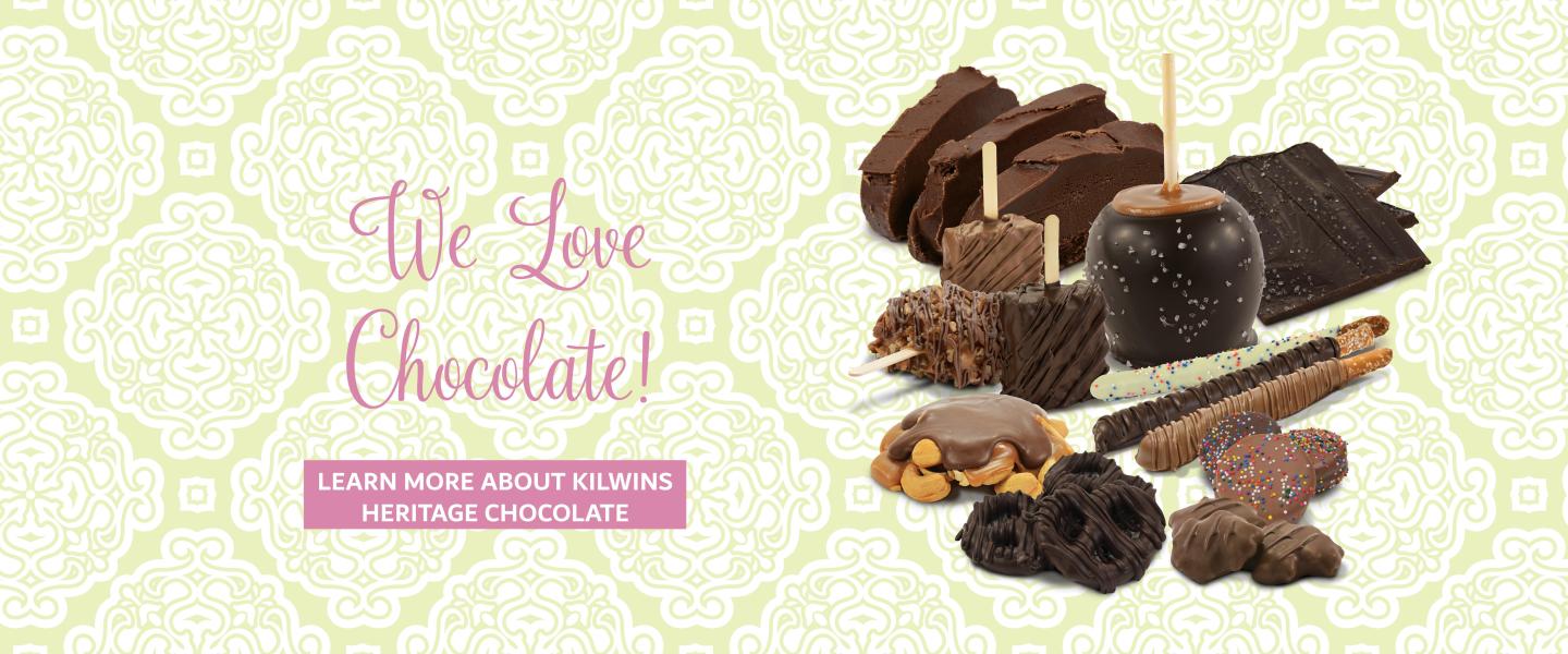 We Love Chocolate with Chocolate Product Array