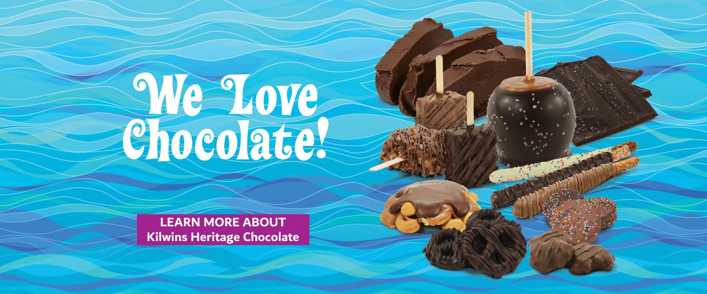 We Love Chocolate with Chocolate Product Array