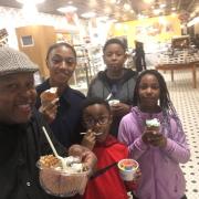 Picture of a family enjoying ice cream at Kilwins San Antonio 