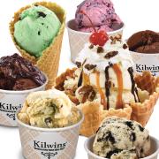 A picture of an assortment of Kilwins Original Recipe Ice Cream products