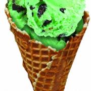 Photo of Mint Chocolate Chip Ice Cream in Waffle Cone