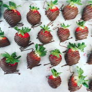 A picture of Chocolate dipped strawberries