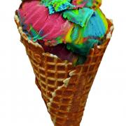 Picture of a Superman Ice Cream Cone