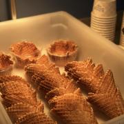 Photo of fresh hand made Waffle cones