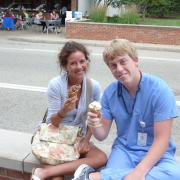 Photo of a couple enjoying ice cream