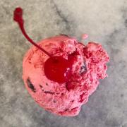 Photo of Traverse City Cherry Ice Cream with cherry on top