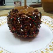 Close up picture of a Caramel Apple