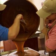 Picture of Caramel being poured onto the table