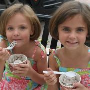 Photo of two young girls eating Ice Cream