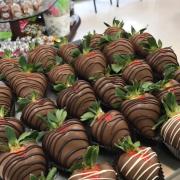 Photo of Chocolate-Dipped Strawberries on Tray