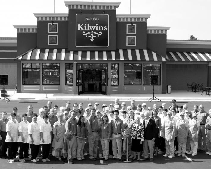 Ribbon cutting ceremony at Kilwins Chocolate Kitchen and Headquarters